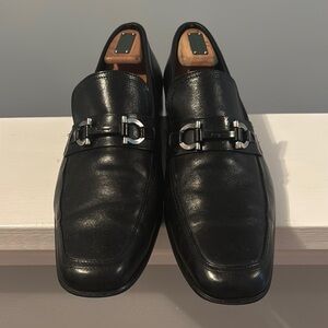 Salvatore Ferragamo Men's Black Leather Loafers
